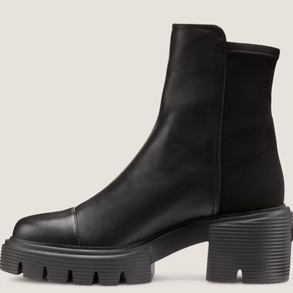Stuart Weitzman 5050 SoHo Bootie Black Leather - Picture 2 of 7